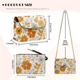 thumbnail image 6 of TSOVTHRID Orange Floral White Print Crossbody Bags for Women, PU Leather Cell Phone Purse, Minimalist Cross Body Handbags Shoulder Bag with Detachable Strap, 6 of 7