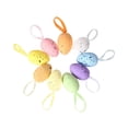 thumbnail image 2 of Linnome 9PCS Easter Egg Decor Hanging Ornament Festival Home Decor Foam Egg Hanging Pendant, 2 of 6