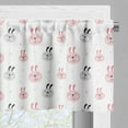 thumbnail image 3 of Ambesonne Easter Bunny Valance Pack of 2, Rabbit Doodle, 54"X12", Rose Pale Grey, 3 of 5
