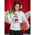thumbnail image 2 of I Believe In Santa! Sweatshirt Women -Smartprints Designs, Female 3X-Large, 2 of 4