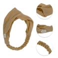 thumbnail image 3 of Unique Bargains Button Stripe Elastic Headwrap 1 Pc Khaki, 3 of 6