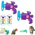 thumbnail image 1 of Celerypet Light-Up Flying Disc Cat Launcher Set, Celery Pets Cat Fetch Toy with Colorful Flying Propellers Set, Flying Disc Launcher Toy for Cats, Colorful Propellers Cat Fetch Toy (Purple-2PCS), 1 of 6
