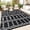 Black+White, variant on Kicctian Outdoor Rug Waterproof 8x10ft, Large Reversible Plastic Straw Rug, 2-Sided Floor Mat for Camping, RV, Patio, Backyard, Deck or Picnic, Black & White