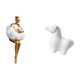 thumbnail image 5 of Estatua artística, estatuilla de resina, escultura de caballo, estatuilla de mujer, estatua abstracta, centro de mesa, decoración de animales de cerám, 5 of 8