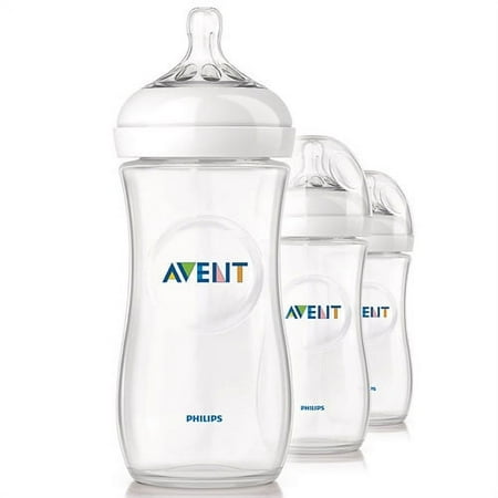 Philips Avent SCF696/37 BPA Free Natural Polypropylene Bottles - 11oz, 3 ct