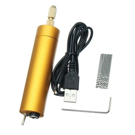 

Micro Electric Hand Drill Mini Portable Handheld Drill w/10x Twist Bits 5V