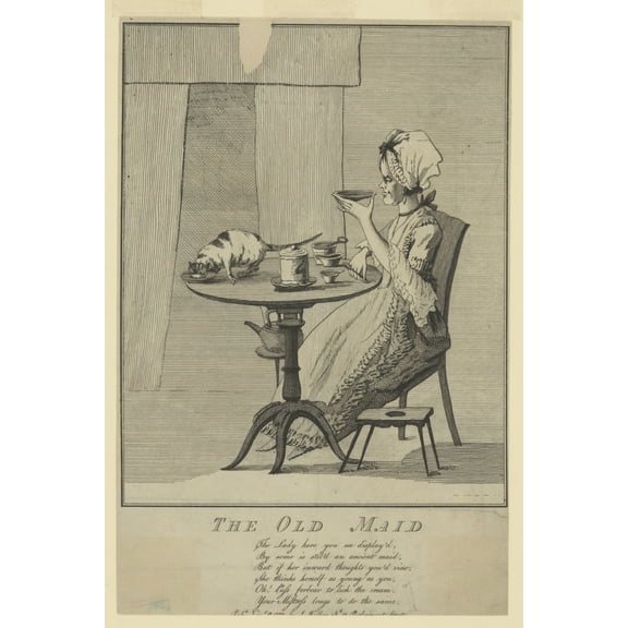 Print: The Old Maid, 1777