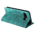 thumbnail image 5 of For Google Pixel 9a 6.3" Totem Embossed Strong Magnetic Attachment/Closure, Card Slots/Pocket, PU Leather Flip Wallet Case,Green,For Pixel 9a, 5 of 8