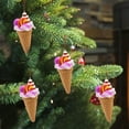 thumbnail image 4 of Ice Cream Christmas Ornaments with Candy Macaron Color Dessert Pendant Set for Xmas Tree Decorations New Year Easter Birthday Parties Home Festive Accents, 4 of 5