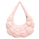thumbnail image 1 of 8109 Bolso Mano Con Hombro en Forma Media Y Algodón PU Plisado Moderno Y Versátil (rosa), 1 of 9