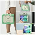 thumbnail image 3 of SaniMore for iPad Mini 6th Generation 8.3" 2021 Case, PC & Silicone Cover with Pencil Holder & 360° Rotating Hand Grip & Ring Kickstand Screen Protector Shockproof Protective Shell, Green, 3 of 7
