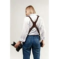 thumbnail image 5 of Camera Harness for 2 Cameras Slim Dual Shoulder Leather Camera Strap Camera Straps for Photographers with Safety Tether Adjustable Size, Color Brown, 5 of 5