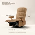 thumbnail image 2 of MAMAZING Nursery Chair Silent Rocking Ergonomic Removable Swivel Glider Recliner, Adjustable Armrests & Headrest, Brown, 2 of 11