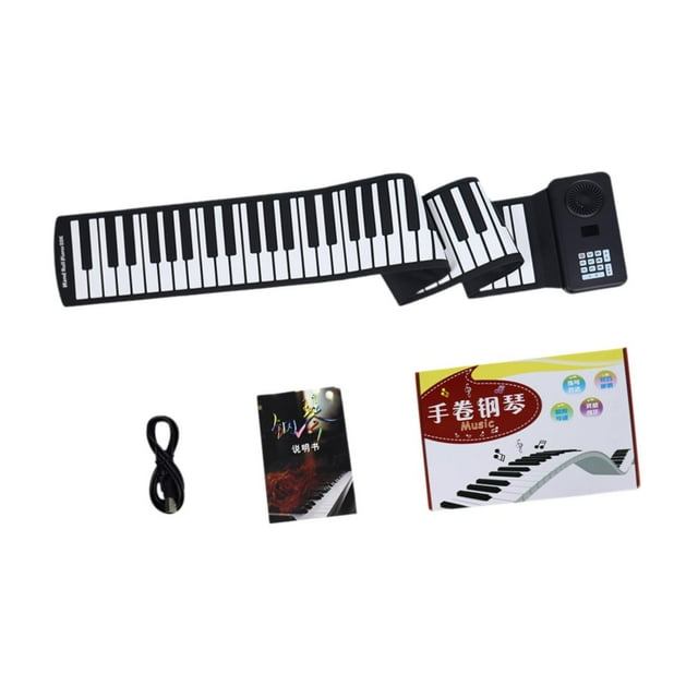 TISHITA Clavier Piano 88 Touches Enroulables 16 Rythmes, 16 Tons, 6 Chansons Démo pour 3 Ans et Plus