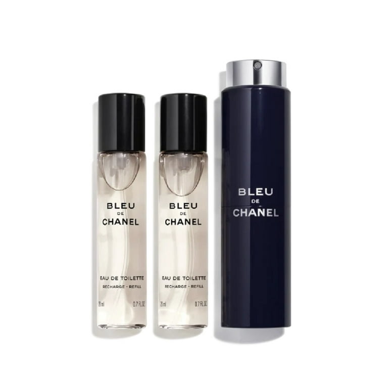 Chanel Bleu De Chanel Eau De Toilette Travel Spray & Two Refills 0.7oz each  