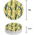thumbnail image 1 of FMSHPON Peacock Set of 8 Round Coaster for Drinks, Absorbent Ceramic Stone Coasters Cup Mat with Cork Base for Home Kitchen Room Coffee Table Bar Decor, 1 of 6