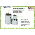thumbnail image 2 of 15mm x 3/8" Drive 6 Point Shallow Supertorque™ Socket, Chrome Finish. Not Suitable For Impact Use. Williams® USA # JHWBM-615, 2 of 7