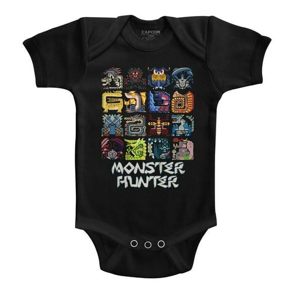 Monster Hunter Symbols Black Baby Romper T-Shirt