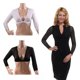 thumbnail image 4 of Más nuevo chaleco de encaje para mujeres malla transparente sin costuras Arm Shaper adelgazante Short cropped Top V-Neck Hollow Plus Size S-3XL Sincero electrónico, 4 of 5