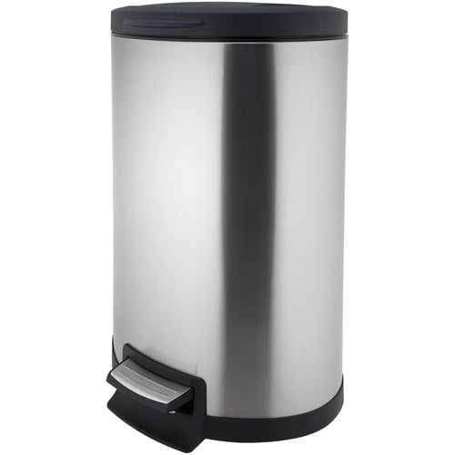 Better Homes And Gardens 45 Liter Semi Round Step Trash Can Stainless Steel Com 45 Liter Semi Round Step Trash Can, Stainless Steel Half Round Trash Can