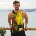 thumbnail image 6 of Uemuo Cactus Flowers Pattern Men's Muscle Shirts Sleeveless Dry Fit Gym Workout Tank Top Lightweight Sports Tank Top Beach Tank Top, Loose-fit Sleeveless Shirt-Medium, 6 of 7