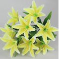 thumbnail image 1 of Un único ramo artificial de orquídeas serpiente de 10 cabezas y lirios - un accesorio de decoración for salón de boda, flor artificial, flor de seda., 1 of 2