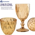 thumbnail image 3 of Juego de 6 Copas de Vidrio de Vidrio 240 ml, Ambar, 3 of 5