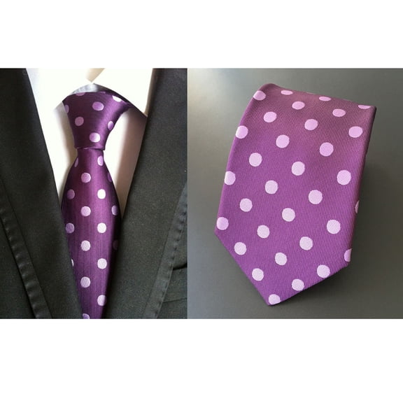 8cm Men Polka Dot Jacquard Casual Necktie Wide Party Wedding Neck Tie