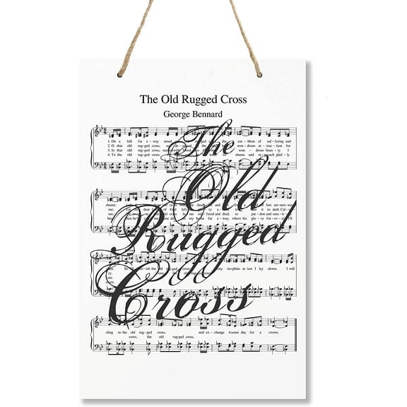 LifeSong Milestones Music Sheet theme Wall Plaque - Old Rugged Cross