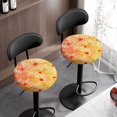 thumbnail image 2 of SEANATIVE Thanksgiving Maple Leaves Stool Seat Covers 2 PCS Round Stool Cushion Music Fall Slipcover Stool Cover Size M Bar Chair Covers for Home Garden Coffee Shop Bar Chair, 2 of 7