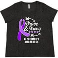 thumbnail image 3 of Inktastic Alzheimer's Awareness Brave and Strong Women's Plus Size T-Shirt, 3 of 5