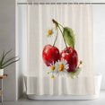 thumbnail image 5 of Shower Curtains for Bathroom-36"x72",Watercolor Cherry Waterproof Bath Curtain Grommet Shower Curtain Set with Hooks, 5 of 9