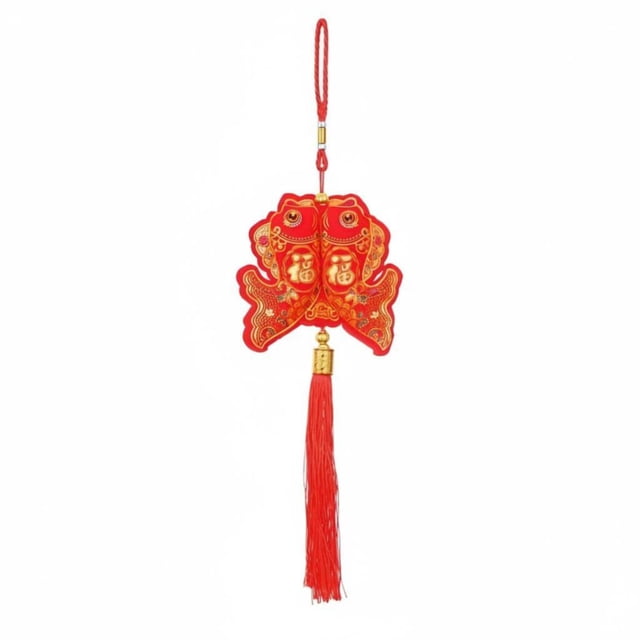 Abbraccia Farol de nudo chino colgante, pieza decorativa de carácter de la fortuna, decoración de recibidor, bendición de Año Nuevo