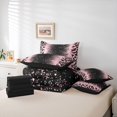 thumbnail image 6 of Homewish Leopard Print 7 Pieces Bedding Comforter Set For Children Teens Female Girls,Bling Glitter Full Bedding Set Lightweight,Dreamy Princess Fitted Sheet Flat Sheet,Super Cozy Room Decor, 6 of 8