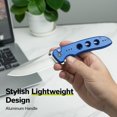 thumbnail image 4 of CIVIVI Hyperpulse Pocket Folding Knife, 3.5" 14C28N Blade Lightweight Blue Aluminum Handle C23087A-2, 4 of 7