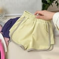 thumbnail image 4 of LYHaoo Girls Summer Shorts Toddler Casual Beach Yoga Athletic Comfortable Stretchy Basic Solid Color Shorts For Kids Age 1 7 Years Kids Shorts Sizes 6-7 Years Yellow, 4 of 4