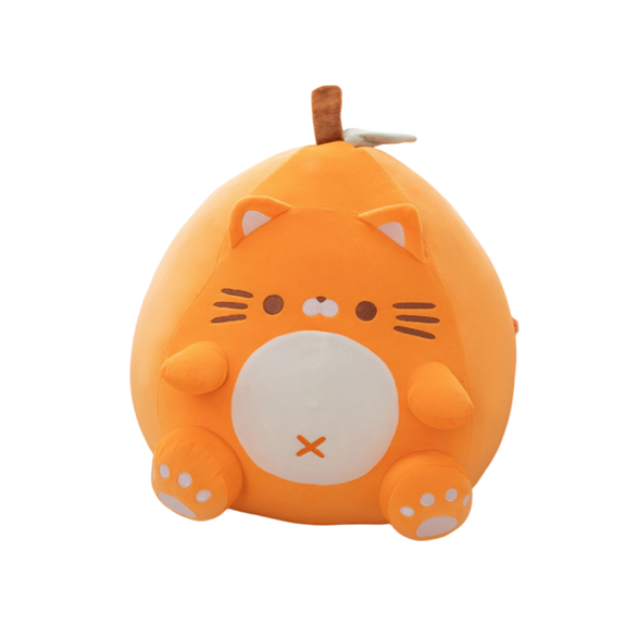 Super Soft Orange Cat Stuffed Animal Pillow Cute Round Plush Pillow Sofa/bedroom Decor Round Cushion