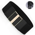 thumbnail image 2 of Womens Wide Belt Elastic Stretch Cinch Waistband Lady Cummerband, 2 of 9