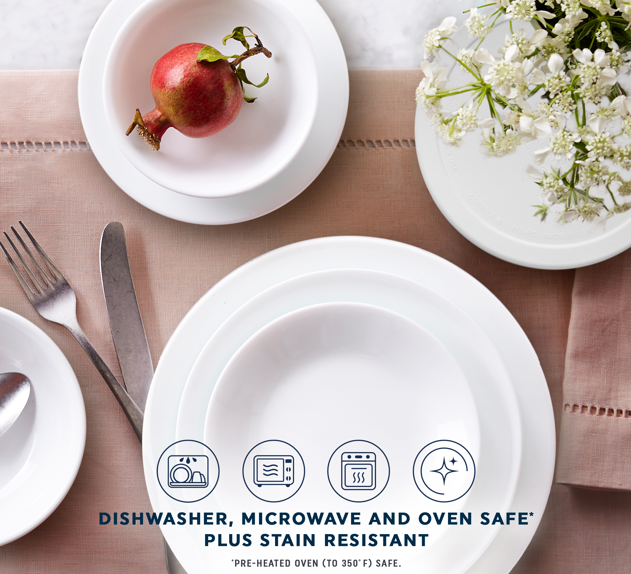 Corelle Winter Frost White 12-Piece Dinnerware Set photo 2