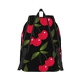 thumbnail image 3 of Balery Cherry Vintage Canvas Backpack for Men and Women - Large Capacity, Durable Travel Laptop Bag for School, Work, Hiking, and Outdoor Activities, 3 of 7
