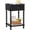 Black, variant on Night Stand, Small End Table with Storage for Living Room, Farmhouse Bedside Side Table with Spindle   for Bedroom, Office,