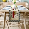 thumbnail image 2 of Table Runner Dresser Scarves 70 Inch Long, Farmhouse Red Car and Cows Linen Dining Table Runners Black White Buffalo Checked Tabletop Scarf for Wedding Holiday Party Kitchen, 2 of 7