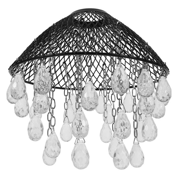 WASHWEPE Decorative Lighting Lamp Shade Black 1Pcs 7.9x7.7x7.7in