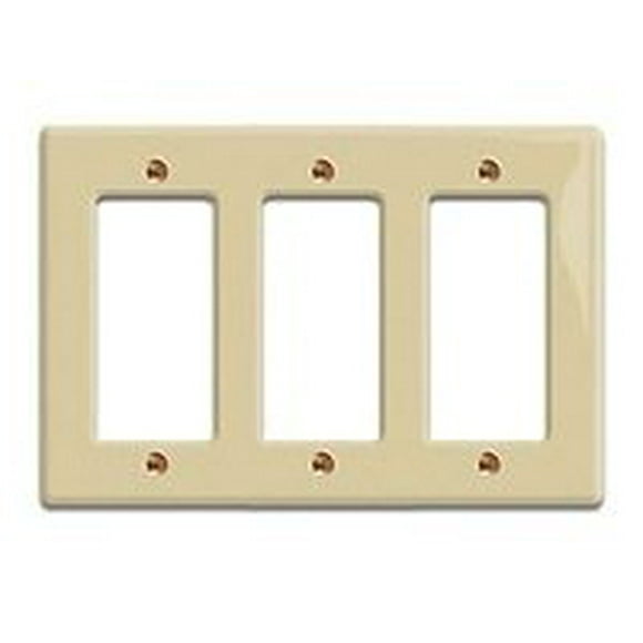 3 Gang Decora Plate Black