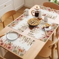 thumbnail image 5 of Eucalyptus Leaves Placemats Set of 6 Farmhouse Idyllic Flowers Floral Leaaf Place Mats Indoor Wipeable Table Mats Washable Cloth Dining Table Placemats for Kitchen Holiday Party Home Decor 13x19 Inch, 5 of 9