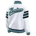 thumbnail image 3 of Women's WEAR by Erin Andrews White/Deep Sea Blue Seattle Kraken Full-Snap Fleece Sweatshirt Jacket, 3 of 6