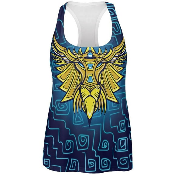 Glowing God Lion Gold Womens Work Out Tank Top Multi X-LG