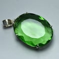 thumbnail image 2 of Peridot CERTIFIED 92.05 Ct NATURAL Oval 925 Sterling Silver Pendant Gemstone, 2 of 5