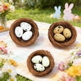 thumbnail image 5 of Mini Easter Faux Bird Nests with Speckled Eggs - Cute Artificial Nest Egg Decor, Festive Spring Easter Ornament for Home Tabletop, Porch & Yard Decoration, 5 of 8