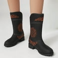 thumbnail image 2 of Daznico Bottes à Tige Grand pour Femmes, Bottes pour Femmes d'Automne et d'Hiver Rétro Brodées à Talon Épais, Bottines Courtes Style Cowboy à Talon Moyen, Bottes Cowboy pour Femmes, Taille 9, 2 of 8